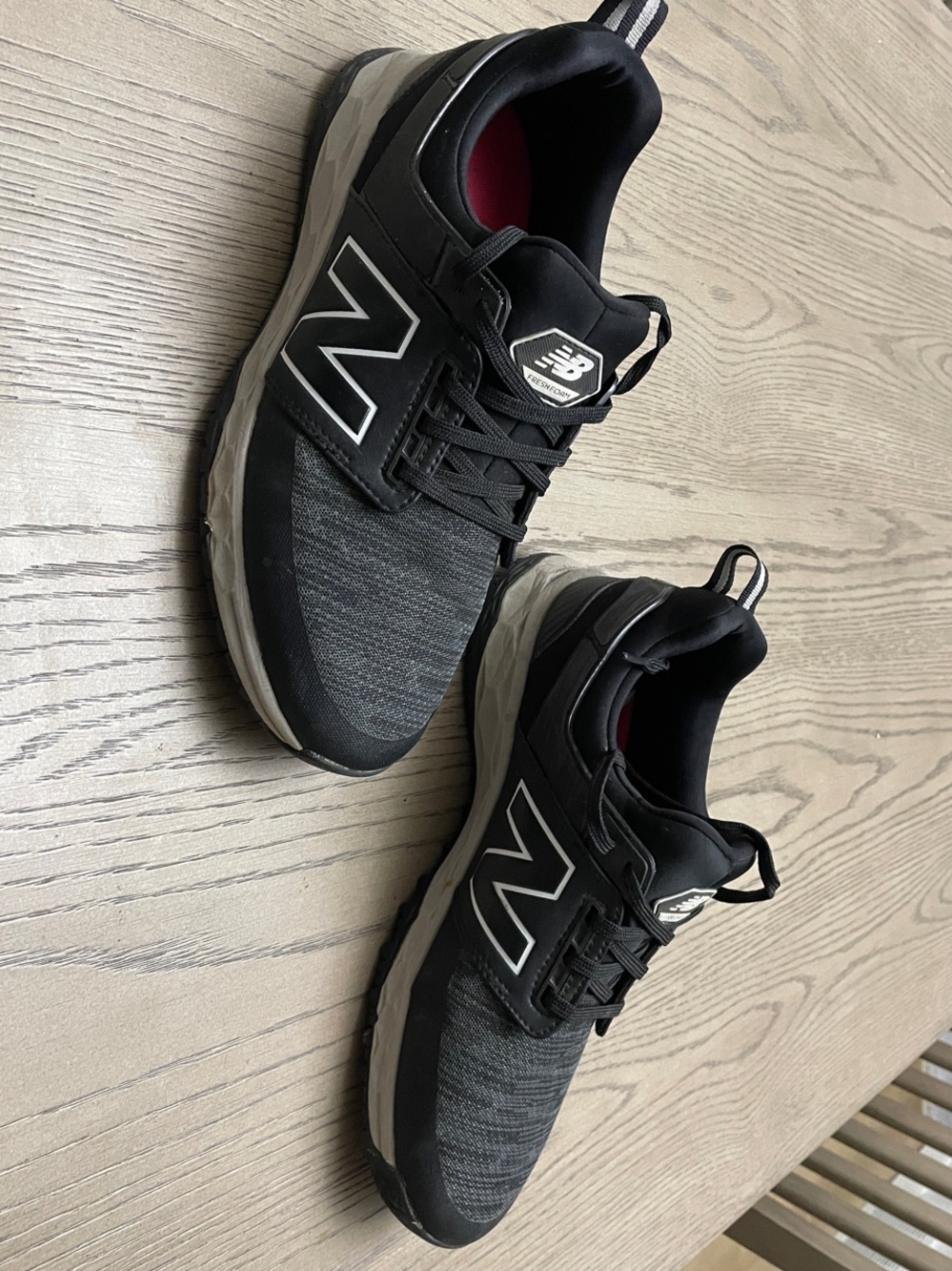 New Balance Men’s Black and Gray Athletic Sneakers